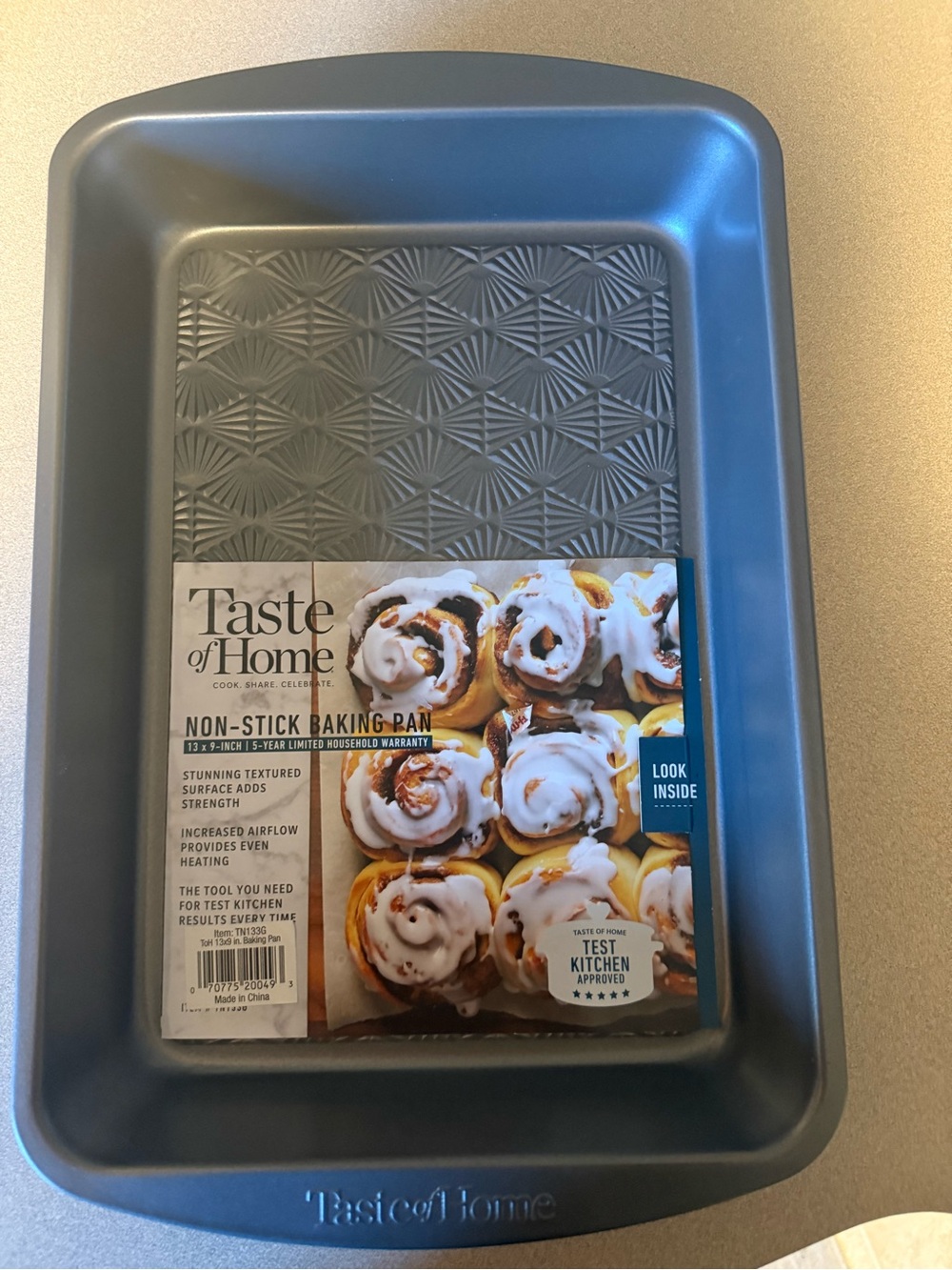 Taste of Home Steel-Blue Textured Non-Stick Loaf Pan